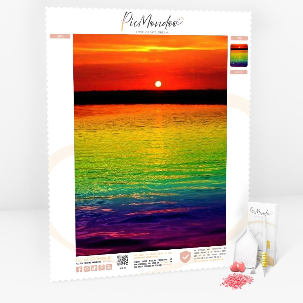 Diamond Painting Leuchtbild Special Leinwand Colorful Sunset