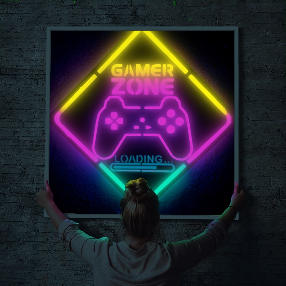 Diamond Painting Leuchtbild Special Wandbild Gamer Zone