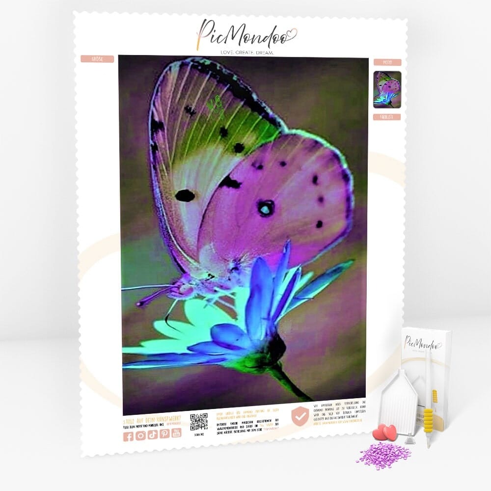 Diamond Painting - Schmetterling trifft Blume MINI