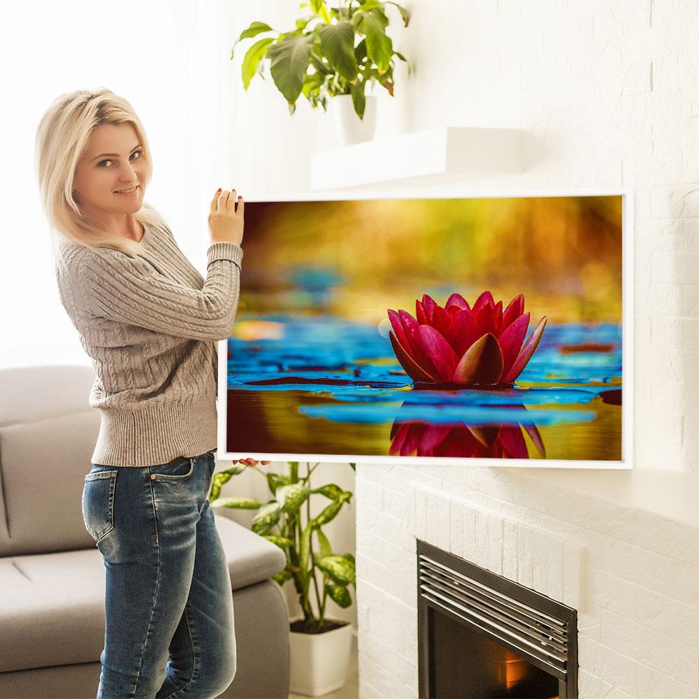 Diamond Painting Bild Rote Seerose