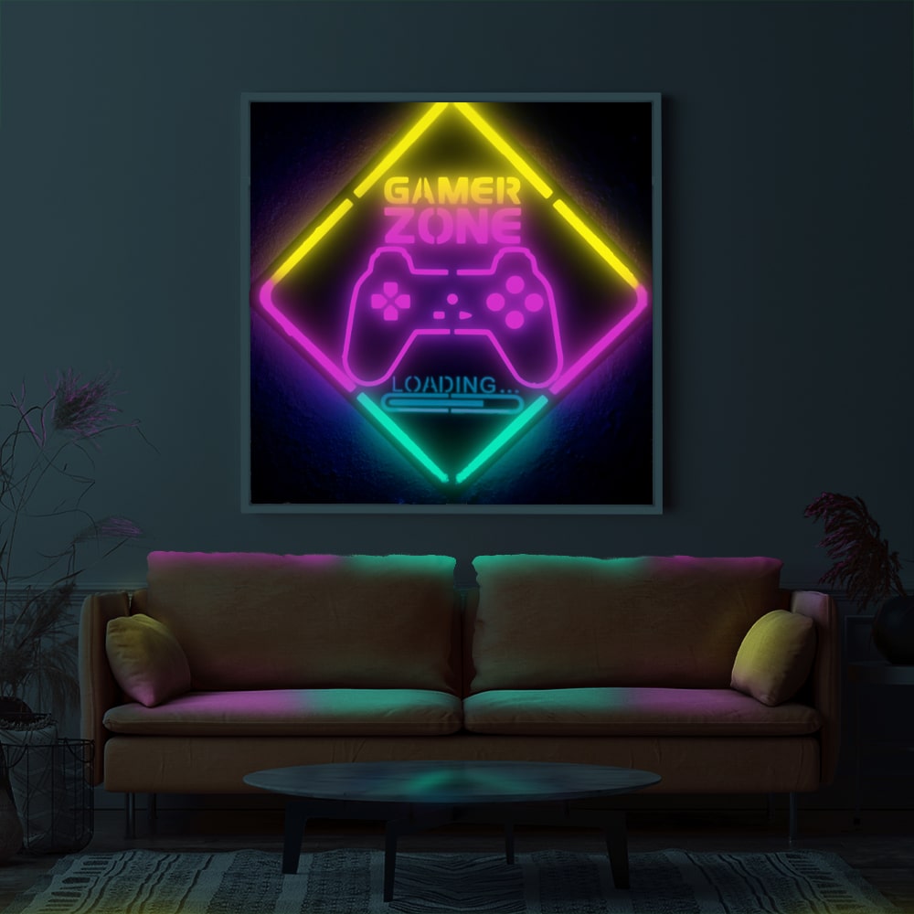 Diamond Painting Leuchtbild Special Wandgestaltung Gamer Zone