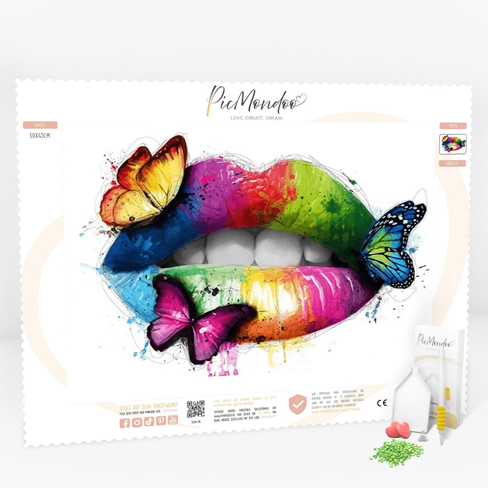 Diamond Painting Strass Special - XL Color Lips