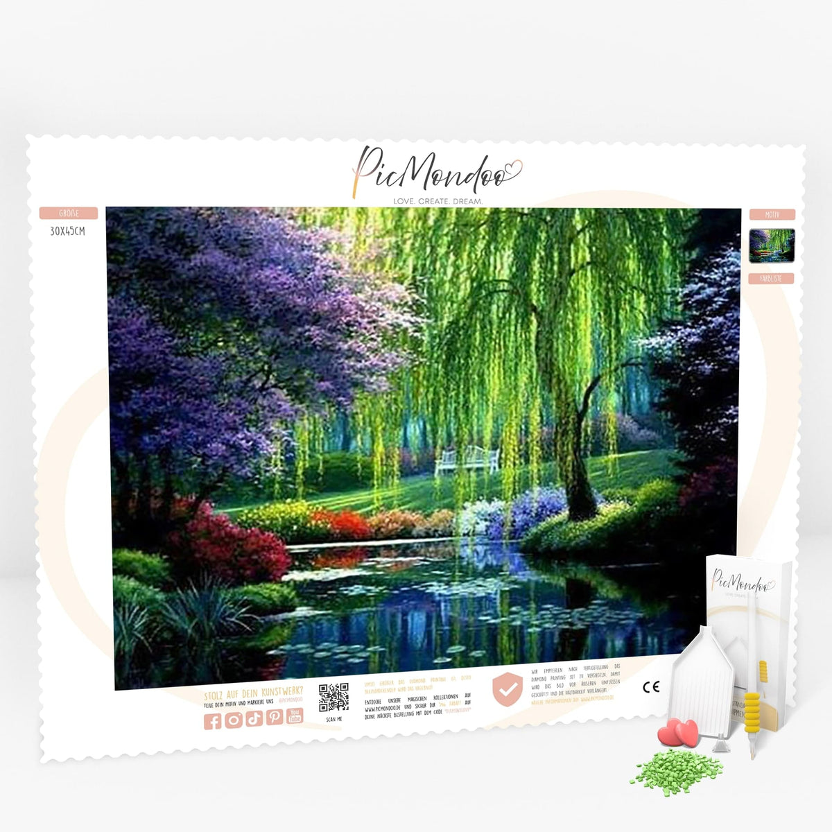Diamond Painting Strass Special Leinwand XL Naturpark der Liebe