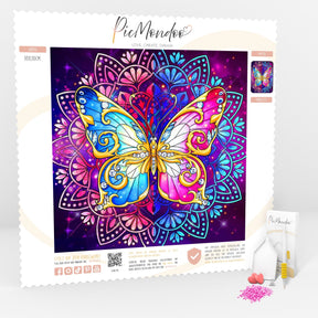 Diamond Painting Strass Special Leinwand XL Mandala Schmetterling