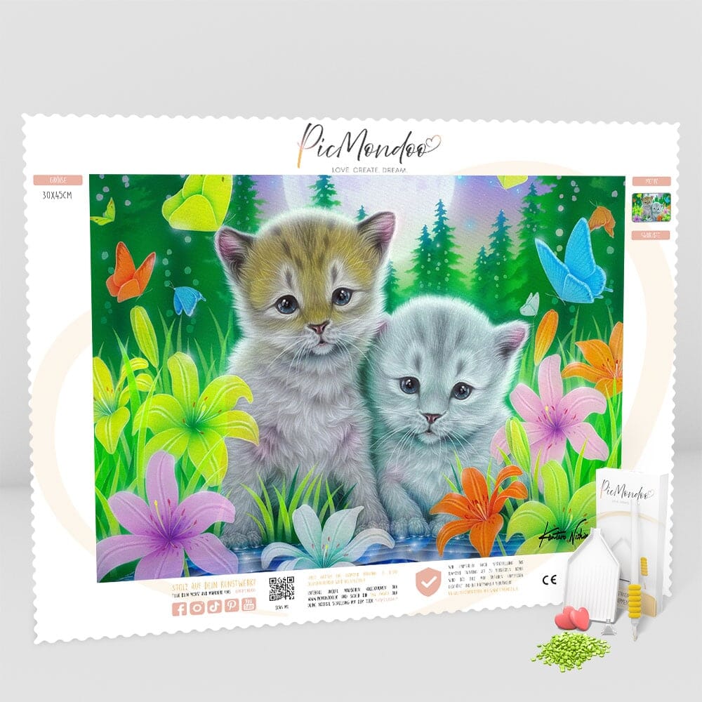 Diamond Painting Strass Special Leinwand Sweet Cats MINI