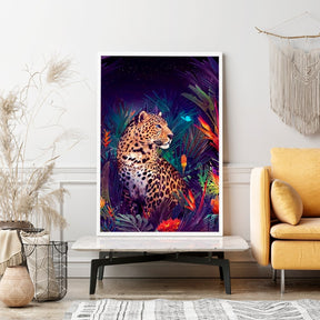 Diamond Painting Wandgestaltung Leopard der bunten Träume