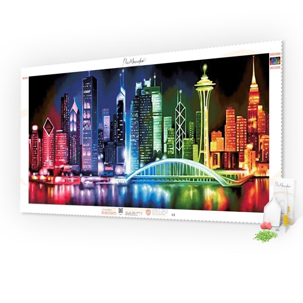 Diamond Painting Strass Special Leinwand XXL Color City