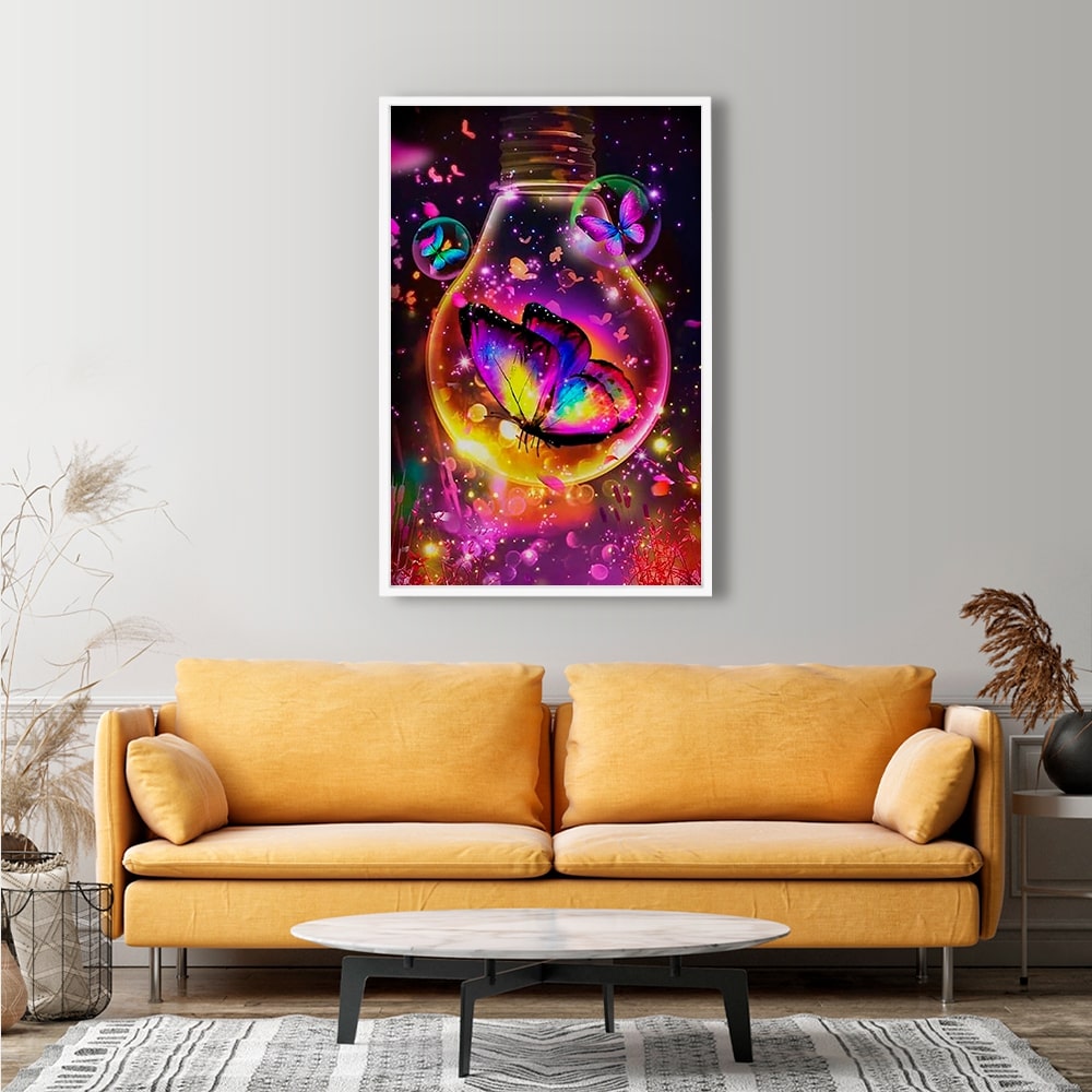 Diamond Painting XXL Bild Schmetterlinge der bunten Farben