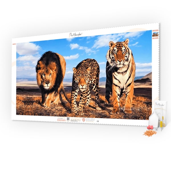 Diamond Painting XXXL Leinwand Wilde Katzen