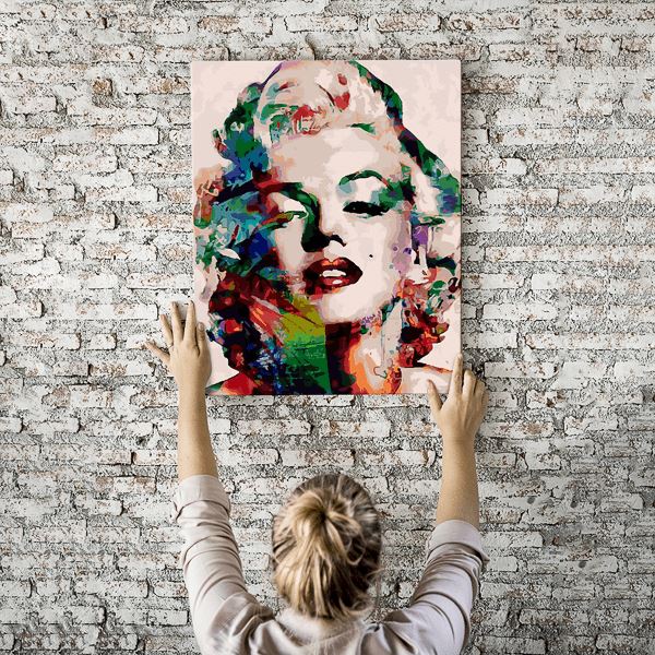 Malen nach Zahlen Wandbild Marilyn Monroe - Color Edition