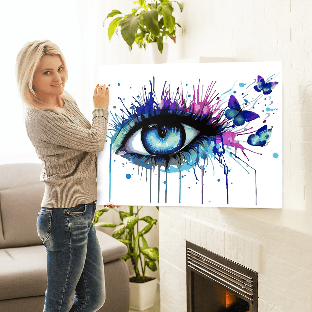 Malen nach Zahlen Set Bild Watercolor Eye