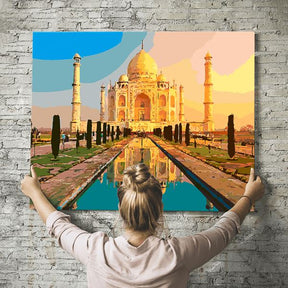 Malen nach Zahlen Wandbild Taj Mahal "Palast der Liebe"