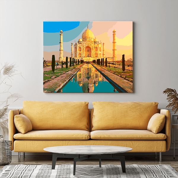 Malen nach Zahlen Wandgestaltung Taj Mahal "Palast der Liebe"