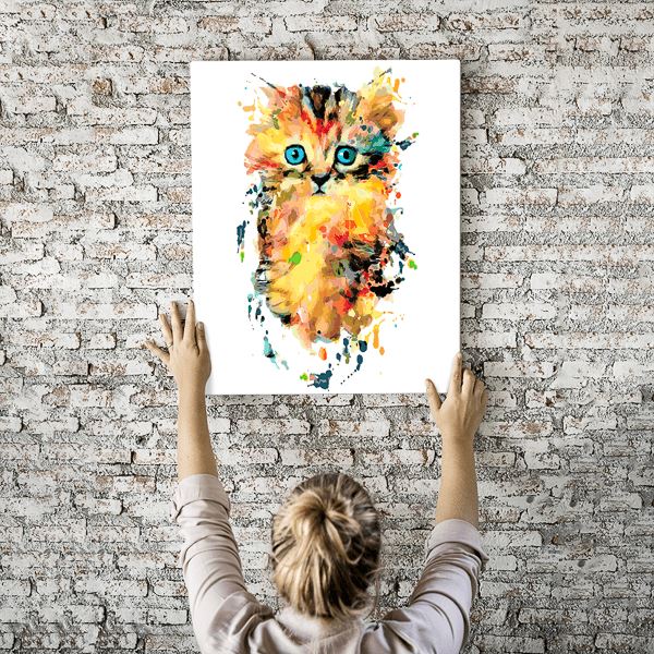 Malen nach Zahlen Wandbild  Color Cat
