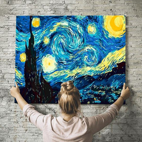Malen nach Zahlen Wandbild Van Gogh "Sternennacht"