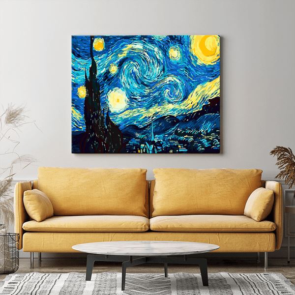 Malen nach Zahlen Wandgestaltung Van Gogh "Sternennacht"