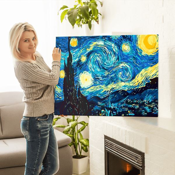 Malen nach Zahlen Foto Van Gogh "Sternennacht"